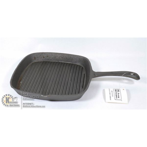 NEW 9" X 9" SQUARE CAST IRON GRIDDLE