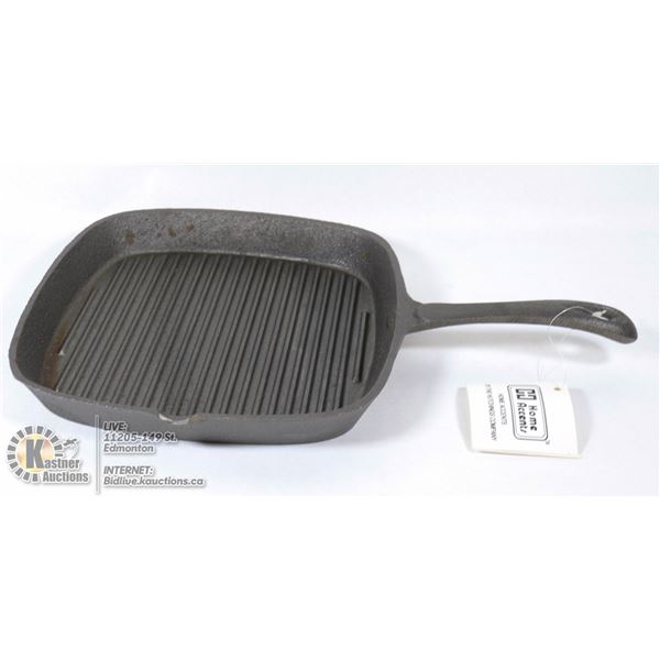NEW 9" X 9" SQUARE CAST IRON GRIDDLE