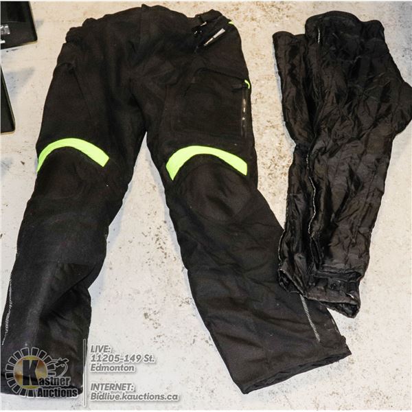 NEW GORTEX PADDED XL  MOTORCYCLE RIDING PANTS