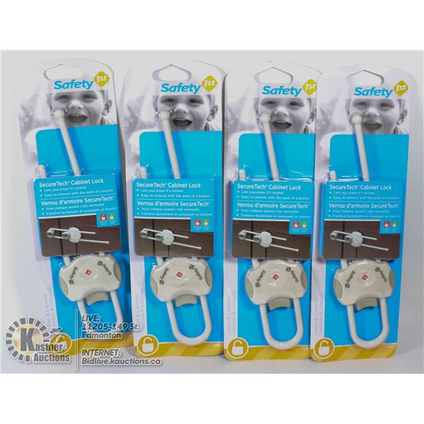 NEW CASE OF 4 SAFETY 1ST SECURE TECH CABINET LOCK