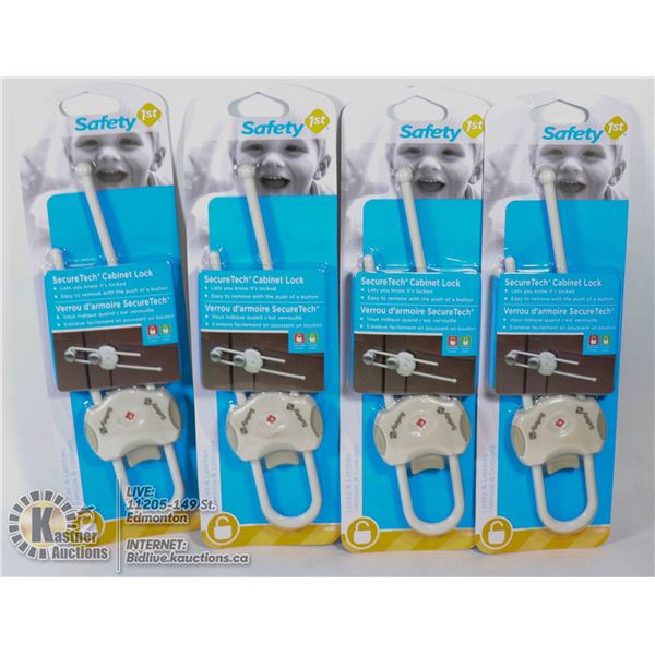 NEW CASE OF 4 SAFETY 1ST SECURE TECH CABINET LOCK