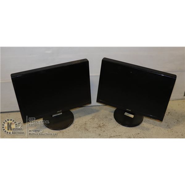 WORKING-PAIR OF ASUS 19" LCD COMPUTER MONITORS