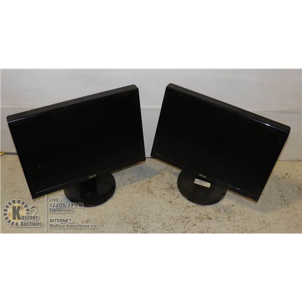 WORKING-PAIR OF ASUS 19" LCD COMPUTER MONITORS
