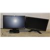 Image 1 : PAIR OF 19" COMPUTER MONITORS, 1 ACER & 1 HP