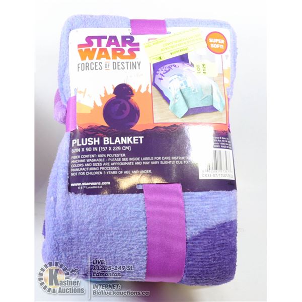 NEW STAR WARS FORCES OF DESTINY PLUSH BLANKET