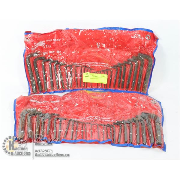 LOT OF 2 HEX KEY SETS