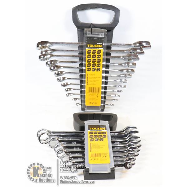 NEW 2 SETS OF SPANNERS 12 PC SET & 8 PC