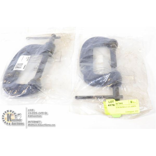 PAIR OF 3 INCH AURORA C-CLAMPS