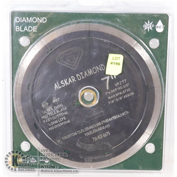 ALSKAR 7" DIAMOND CUTTING WHEEL