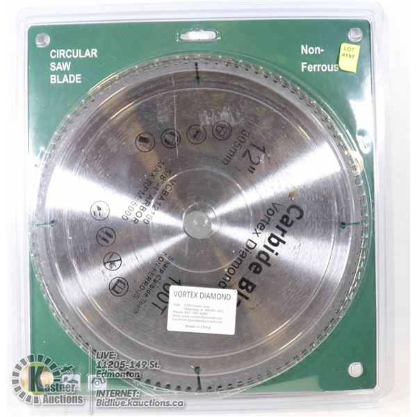 VORTEX 12" DIAMOND CARBIDE BLADE
