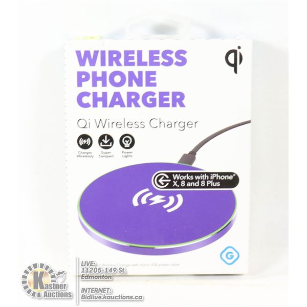 NEW GEMS WIRELESS QI PHONE CHARGER