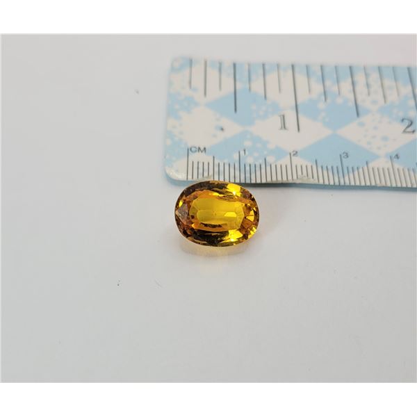 5)  NATURAL OVAL CUT YELLOW CEYLON SAPPHIRE