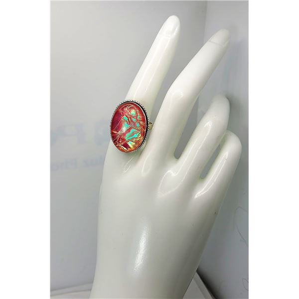 7)  NATURAL OVAL CORAL/PINK AUSTRALIAN