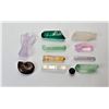 Image 1 : 15)  LOT OF 11 HEALING STONES INCLUDING: