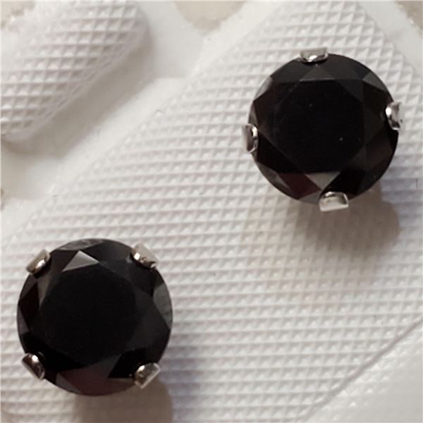 10K WHITE GOLD BLACK MOISSANITE EARRINGS
