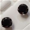 Image 1 : 10K WHITE GOLD BLACK MOISSANITE EARRINGS