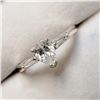 Image 1 : SILVER CUBIC ZIRCONIA  RING (~SIZE 7)