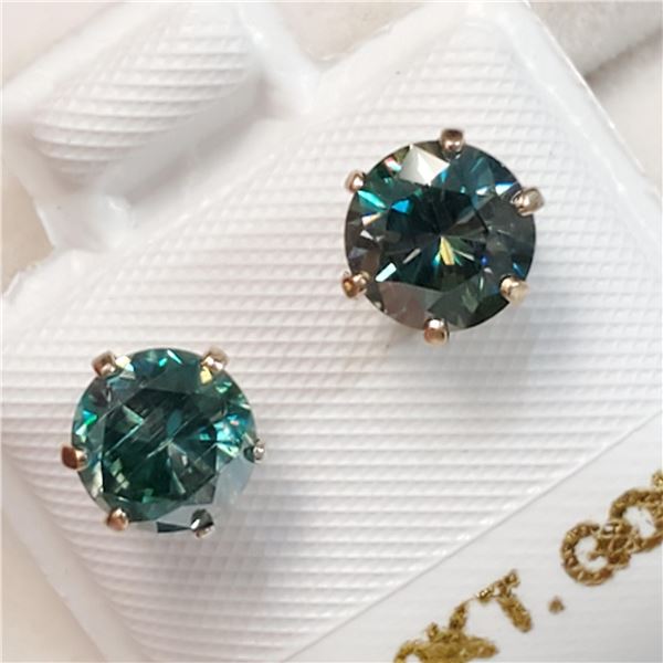 14K WHITE GOLD MOISSANITE(1.6CT)  EARRINGS