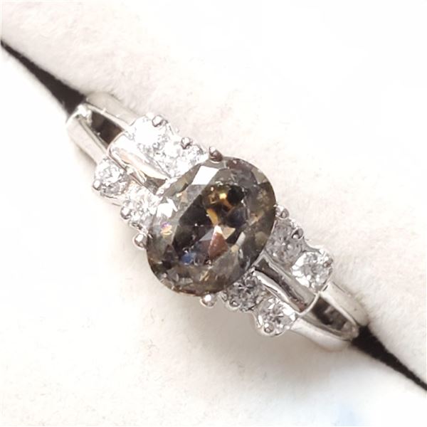 SILVER RAINBOW TOPAZ  RING (~SIZE 7)