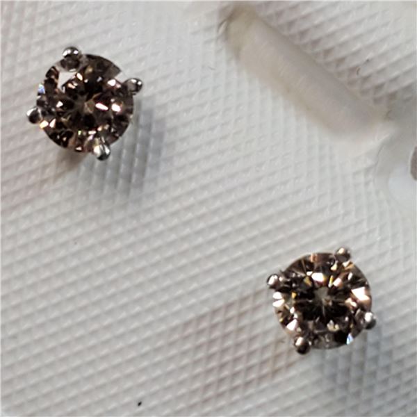 14K WHITE GOLD DIAMOND(0.4CT,I1-I3,H-I)  EARRINGS
