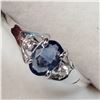 Image 1 : 10K WHITE GOLD SAPP(0.55CT) DIAMOND(0.04CT)  RING