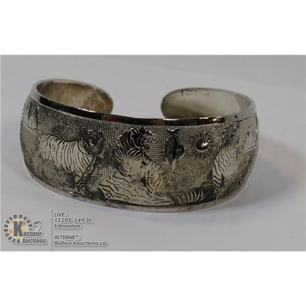 SILVER PLATED TIGER BRACELET