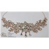 Image 1 : LADIES ROSE TONE RHINESTONE JEWELLERY NECKLACE