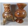 Image 1 : LOT OF 2 DECORATIVE POTTERY VASES