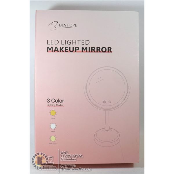TRI-COLOR LED MAKEUP MIRROR