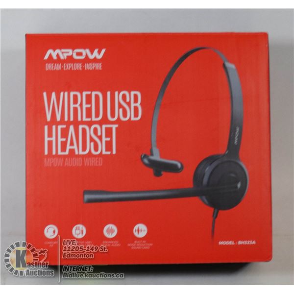 MPOW WIRED USB HEADSET