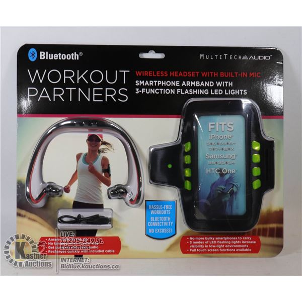 BLUETOOTH WIRELESS HEADSET WITH BUILTIN MIC