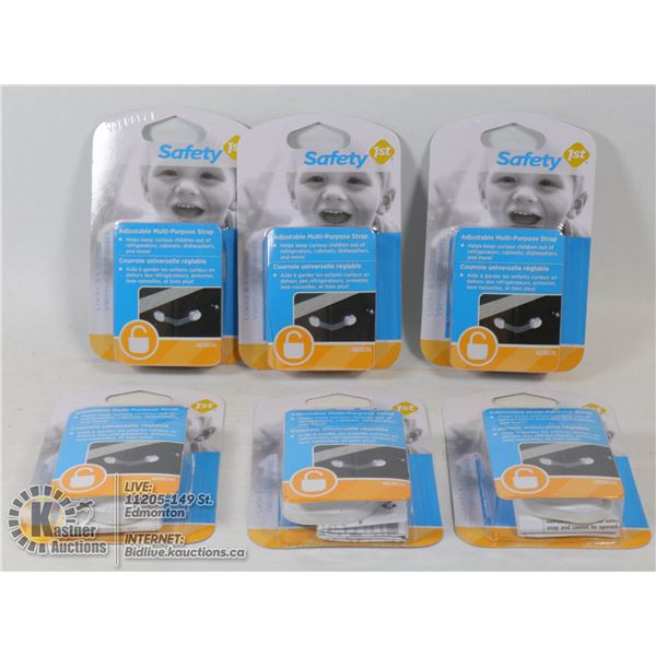 CASE OF 6 NEW ADJUSTABLE MULTI-PURPOSE STRAPS