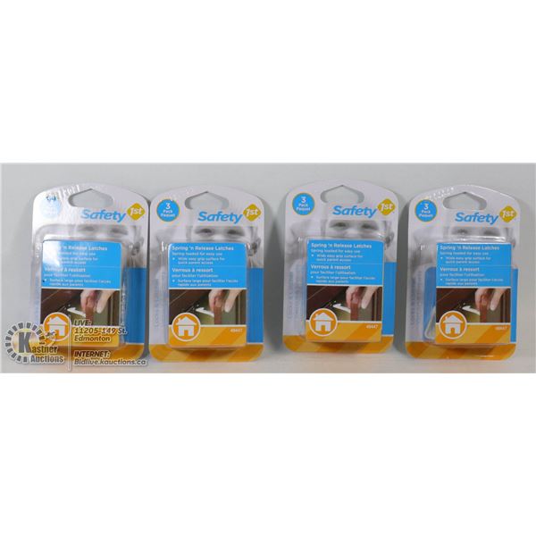 CASE OF 4 NEW SAFETY 1ST SPRING N RELEASE LATCHES