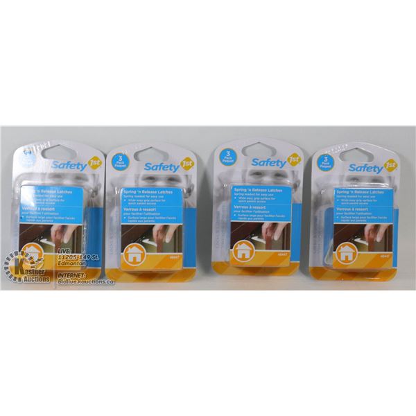 CASE OF 4 NEW SAFETY 1ST SPRING N RELEASE LATCHES