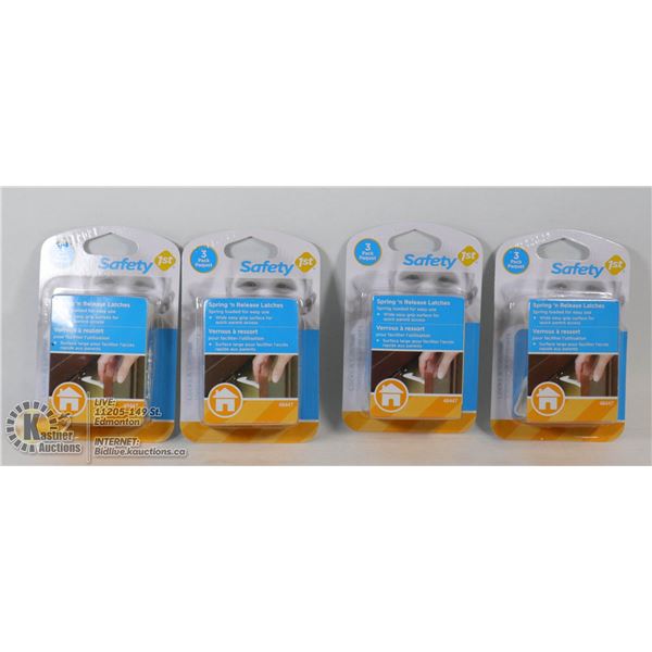 CASE OF 4 NEW SAFETY 1ST SPRING N RELEASE LATCHES