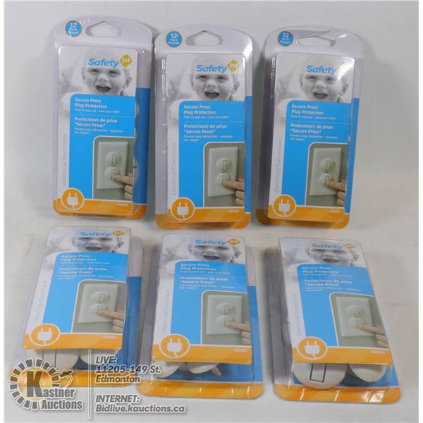 CASE OF 6 PACKS OF NEW SAFETY FIRST PLUG PROTECTOR
