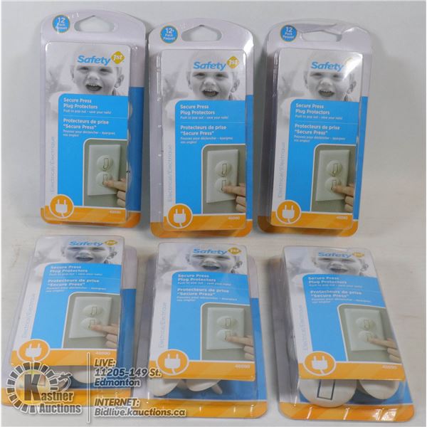 CASE OF 6 PACKS OF NEW SAFETY FIRST PLUG PROTECTOR