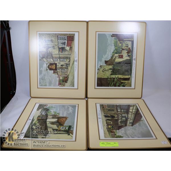 SET OF 4 OLD ENGLISH INNS PLACEMATS