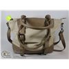Image 1 : LADIES TOTE BAG, ALMOND & TAUPE COLOR