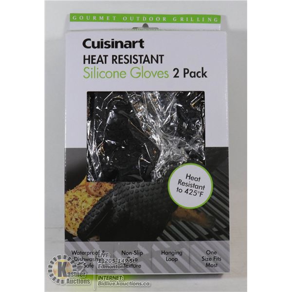 NEW CUISINART HEAT RESISTANT SILICONE GLOVE 2PACK