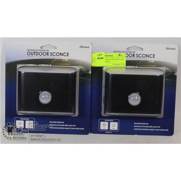 TWO NEW MOTION ACTIVATED LED OUTDOOR SCONCES