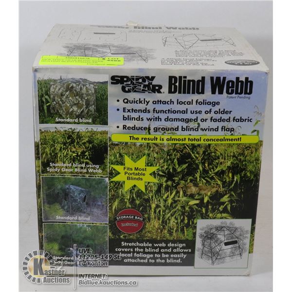 NEW SPIDY GEAR BLIND WEBB HUNTING BLIND ENHANCER