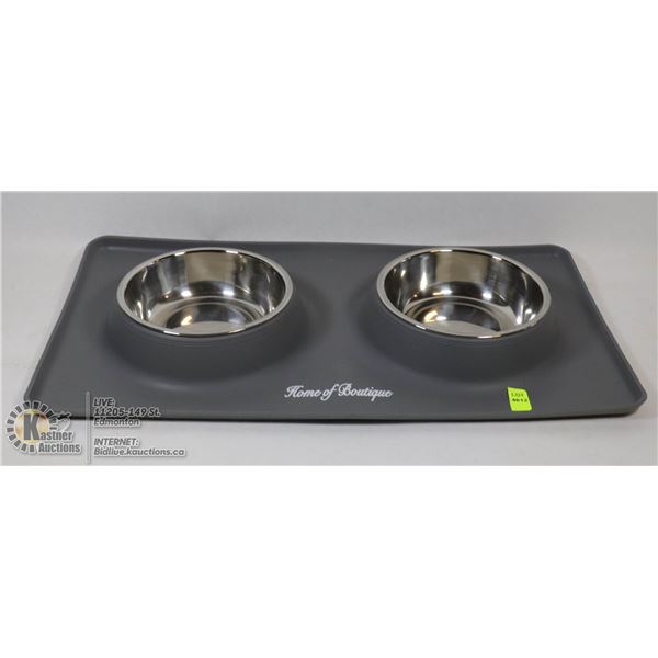 HOME OF BOUTIQUE NON SLIP DOUBLE DISH PED FEEDER