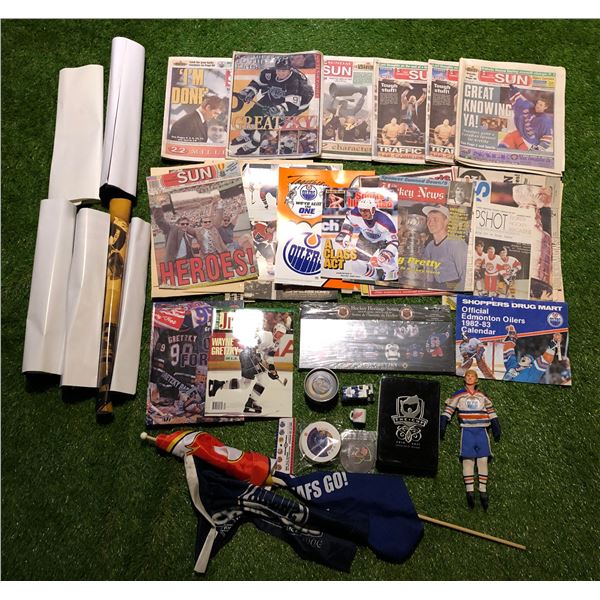 EDMONTON OILERS MEMORABILIA LOT
