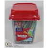Image 1 : CASE OF TWIZZLERS CANDY RAINBOW STRAWS 105 INDIVID