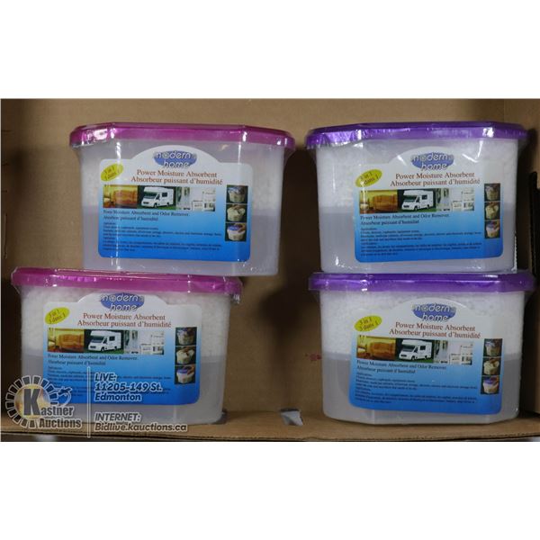 LOT OF 4 NEW MODERN HOME POWER MOISTURE ABSORBENT
