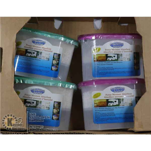 LOT OF 4 NEW MODERN HOME POWER MOISTURE ABSORBENT