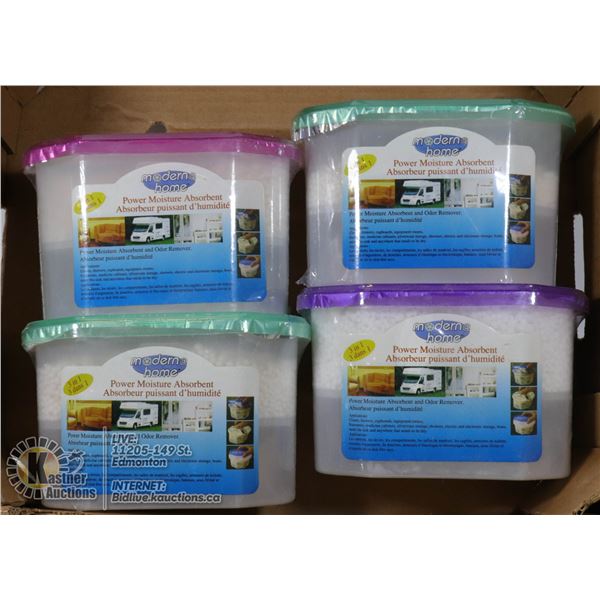 LOT OF 4 NEW MODERN HOME POWER MOISTURE ABSORBENT
