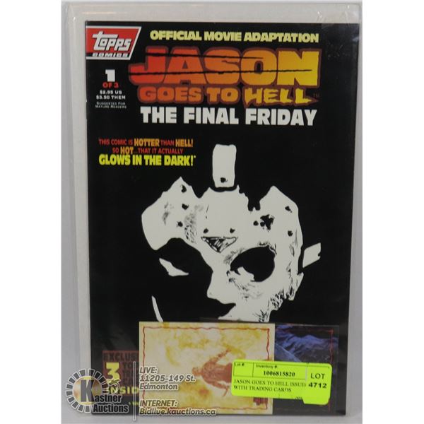 JASON GOES TO HELL ISSUE#1OF3 WITH TRADING CARDS