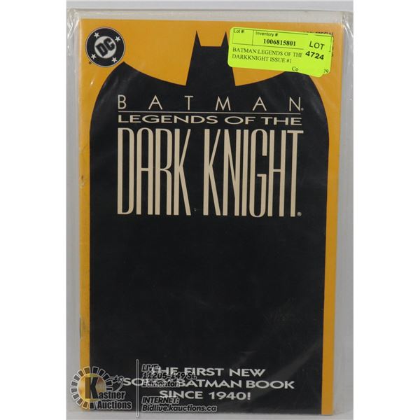 BATMAN:LEGENDS OF THE DARKKNIGHT ISSUE #1